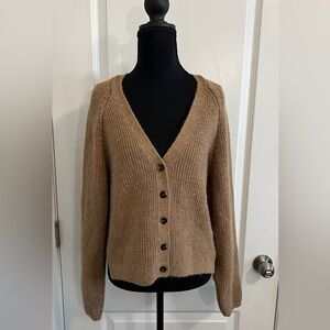 Mango Brown Button-Up Cardigan